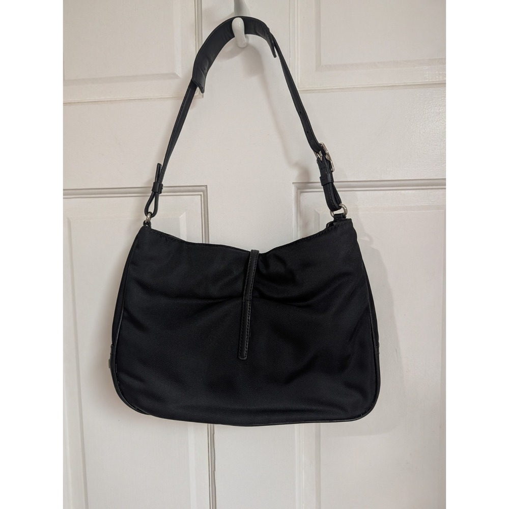 Coach Black Leather And Fabric Hobo Bag- Classic - Picture 2 of 7